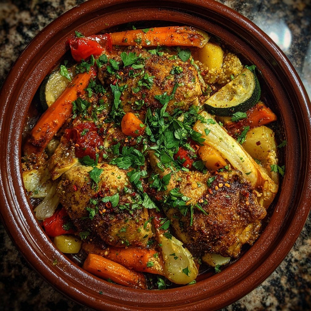 Internationale Küche Marokkanisches Hähnchen-Tagine