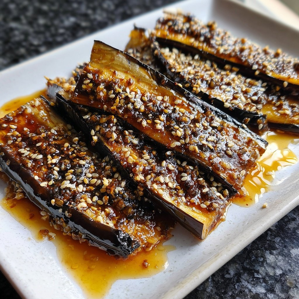 Auberginen mit Sesam und Honig