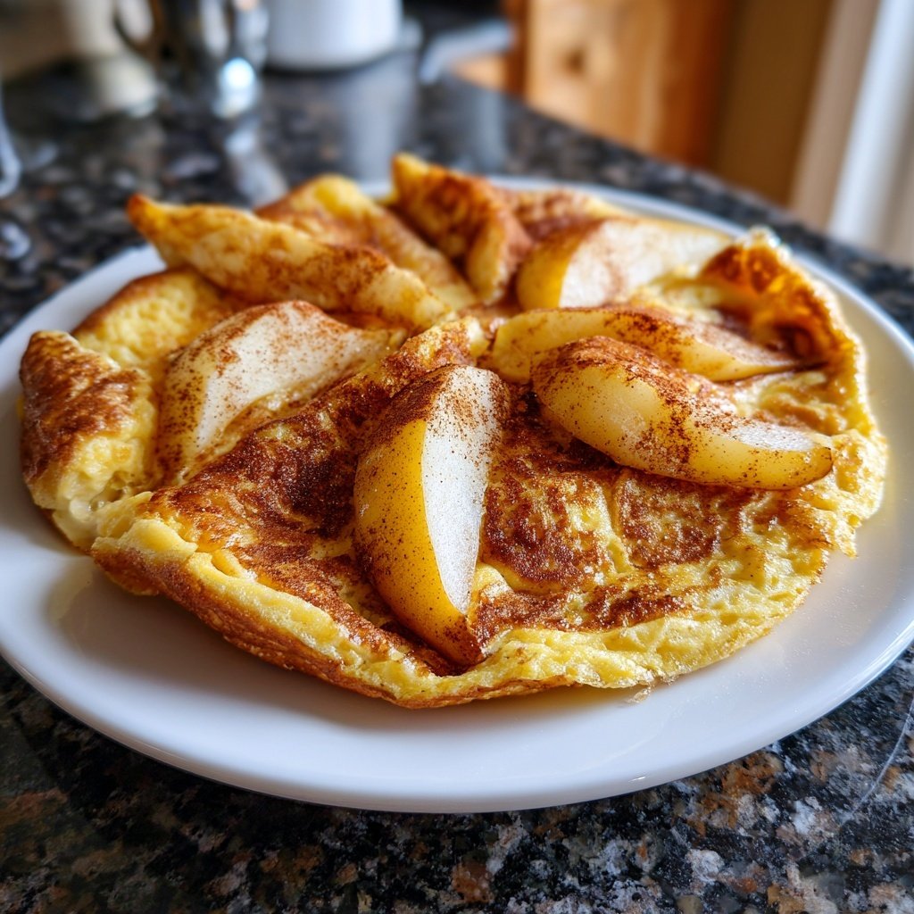 Pfannkuchen mit Birnen und Zimt