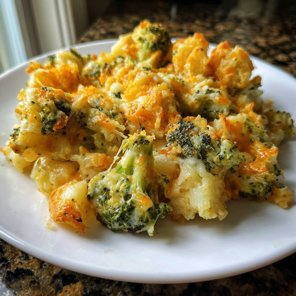 Cremiger Brokkoli Kartoffel Auflauf