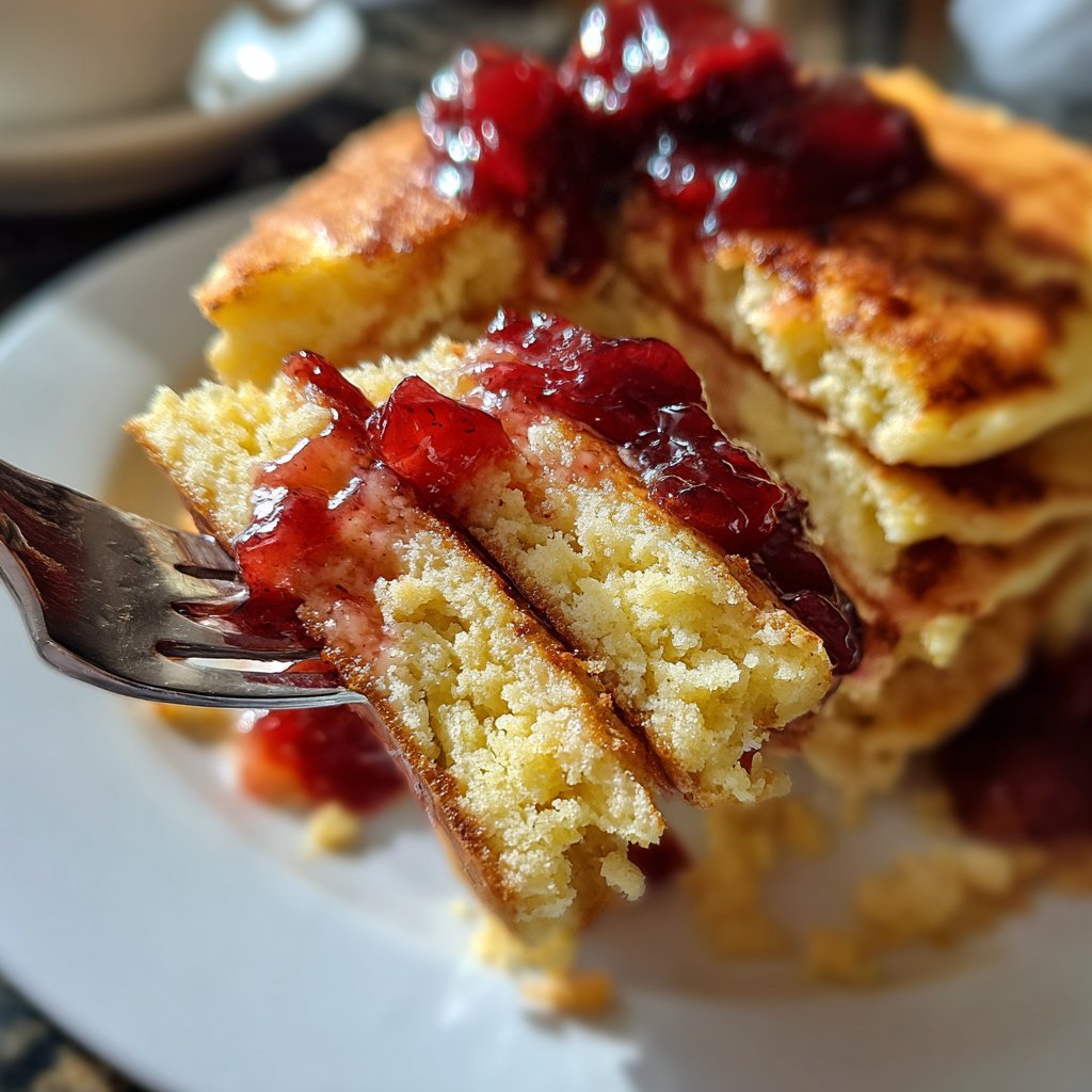 Pfannkuchen mit Zwetschgenkompott