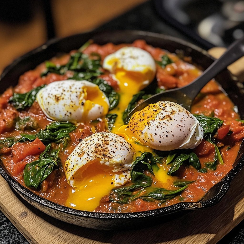 Shakshuka mit Spinat