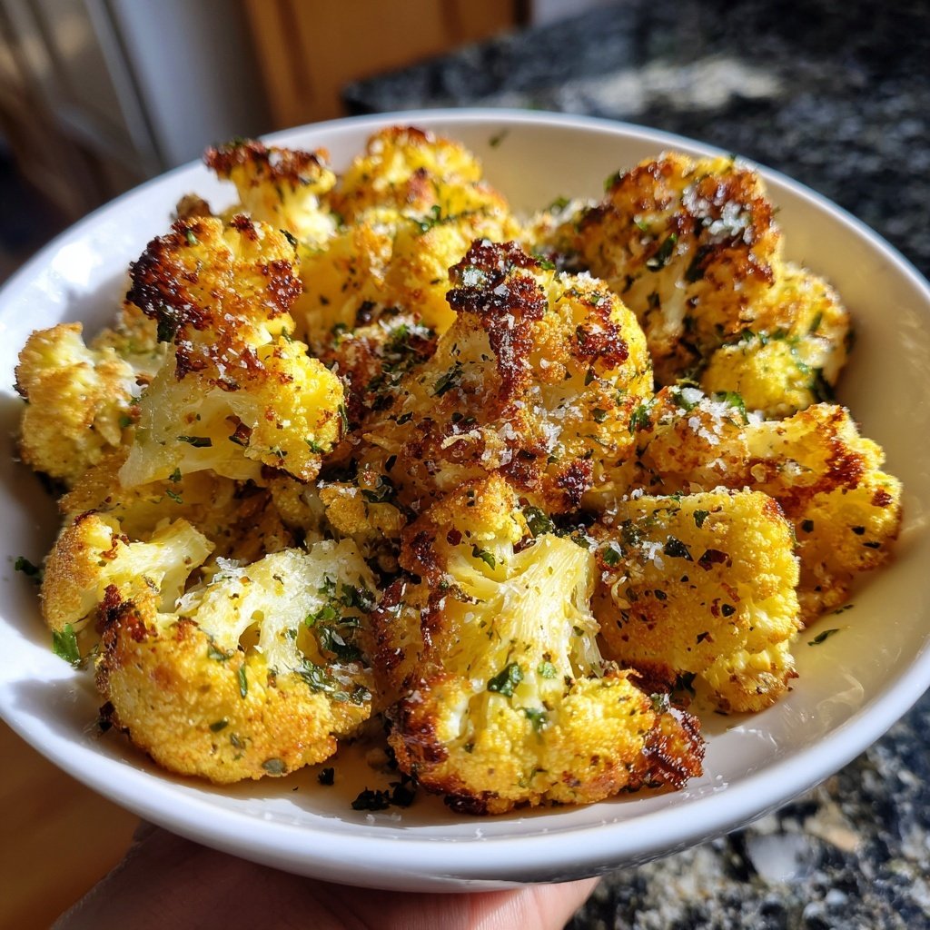 Blumenkohl aus dem Airfryer mit Kräutern
