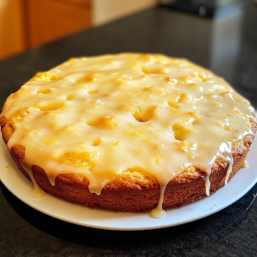 Zitronenkuchen mit Zuckerguss