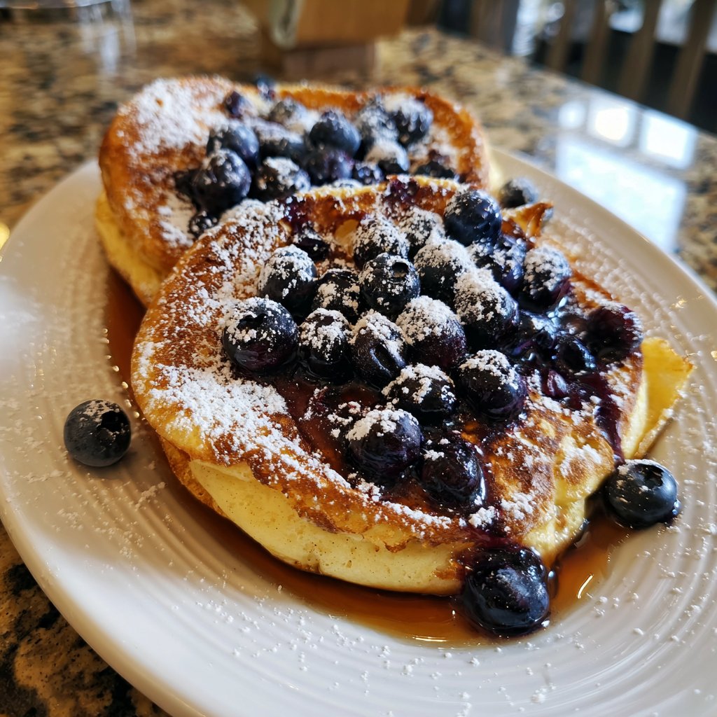 Pfannkuchen mit Heidelbeeren