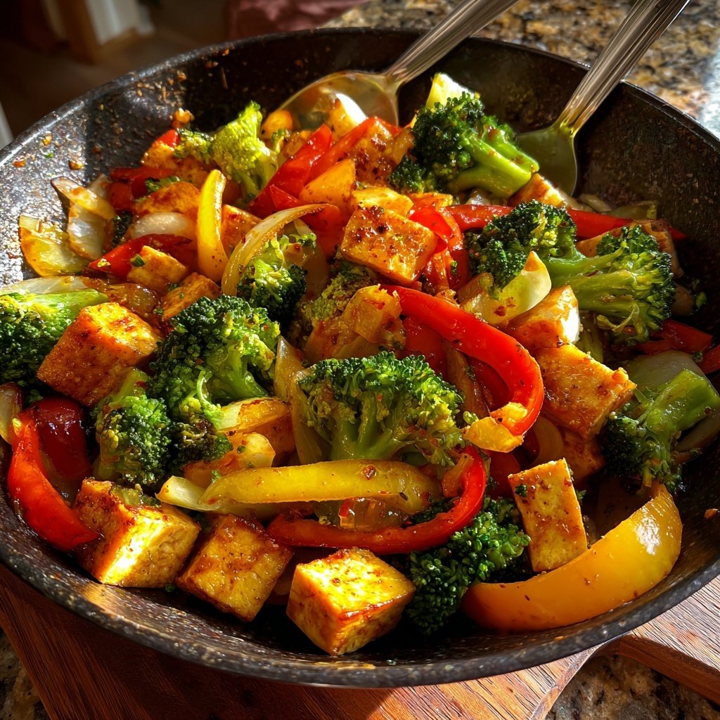 Kalorienarme Gemüsepfanne Mit Tofu