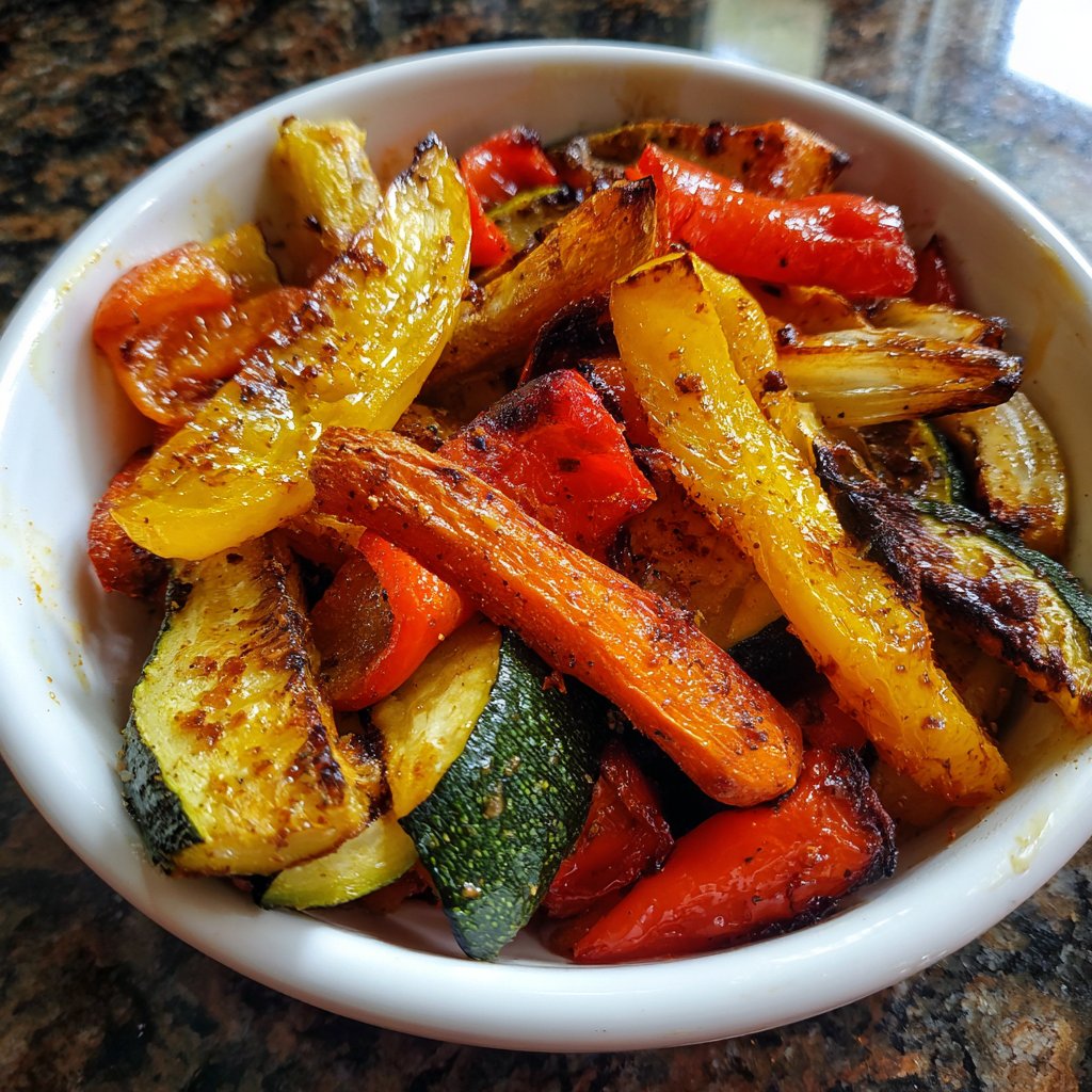 Abendessen mit Ofengemüse
