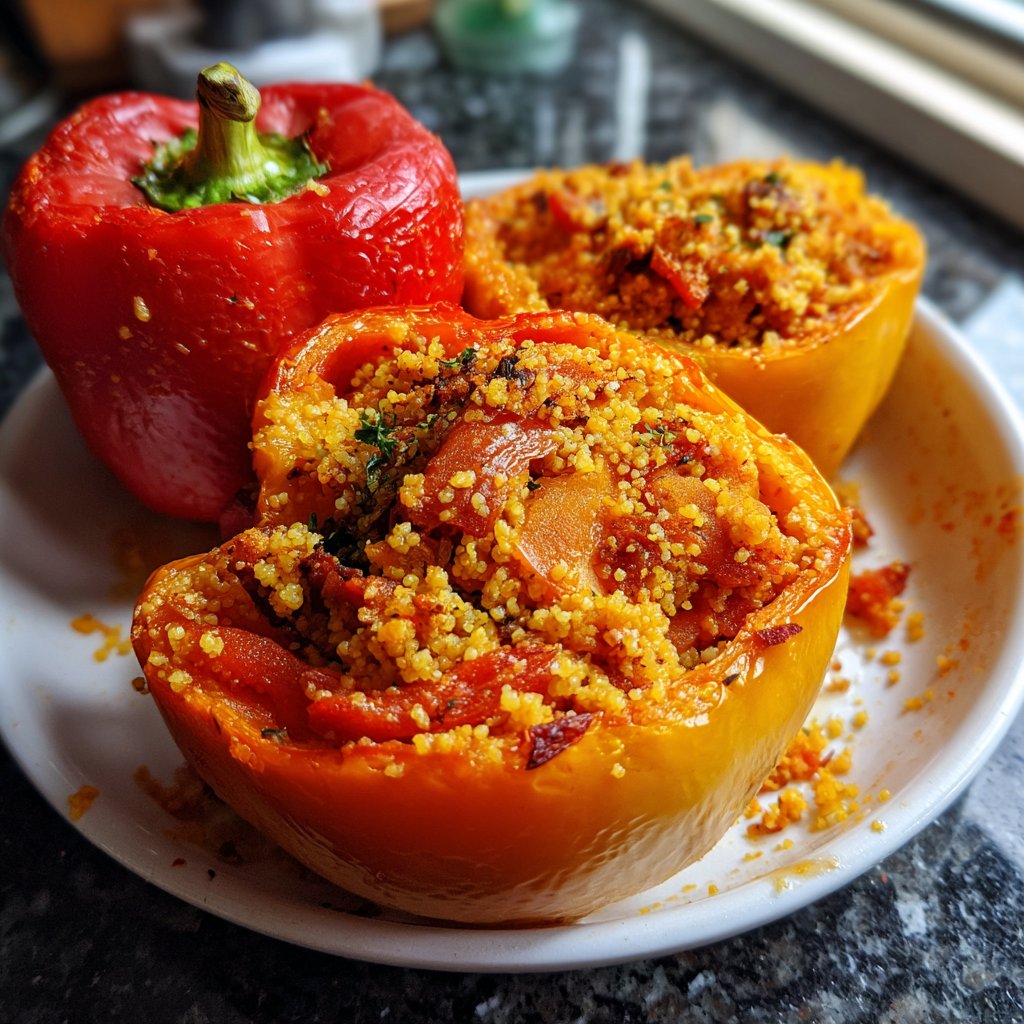 Gefüllte Paprika mit Couscous