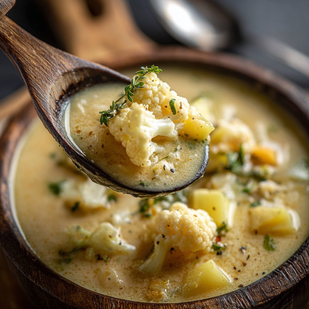 Blumenkohlsuppe mit Kartoffeln